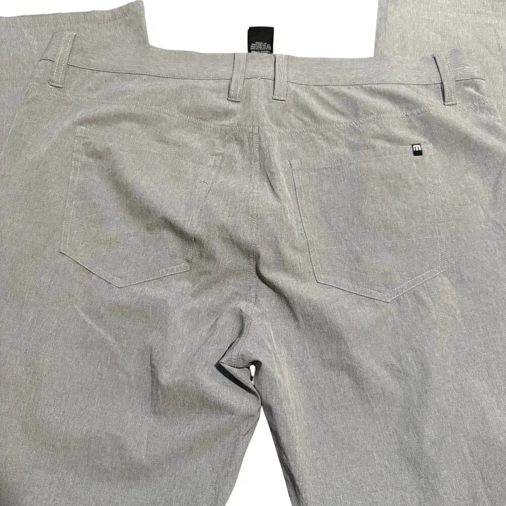 Travis Mathew Men's Performance Pants, Gray, Stretch Golf Casual, Men's Size 40